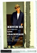 Kevin So at Backstage Live in Hong Kong