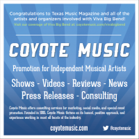 Coyote Music's ad on page 45 of Texas Music magazine's Summer 2012 issue